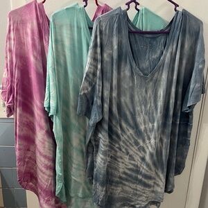 SET/LOT of 3 Women's Tie Dye Shirts by Time & Tru - Plus Size 3X